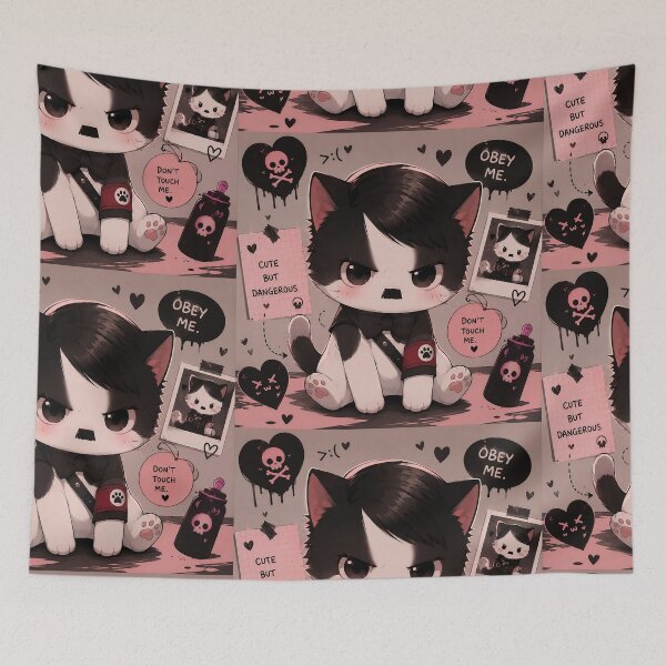 Item preview, Moody cat designed and sold by CutieIna.