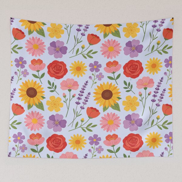 Item preview, Pretty, Blue Floral pattern designed and sold by Andrea Kreates.