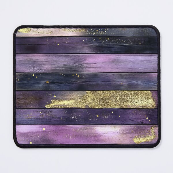 Item preview, Purple Gold Rustic Wood Planks Pattern designed and sold by WatercolorLane.