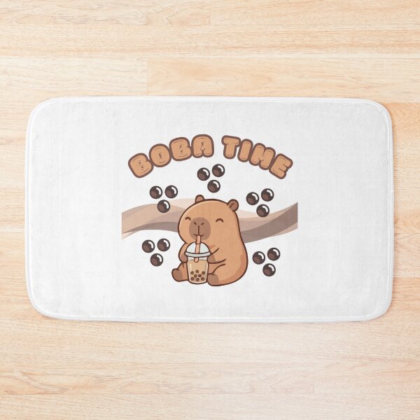 Item preview, Boba Time Capybara designed and sold by Qalam&Pixel.
