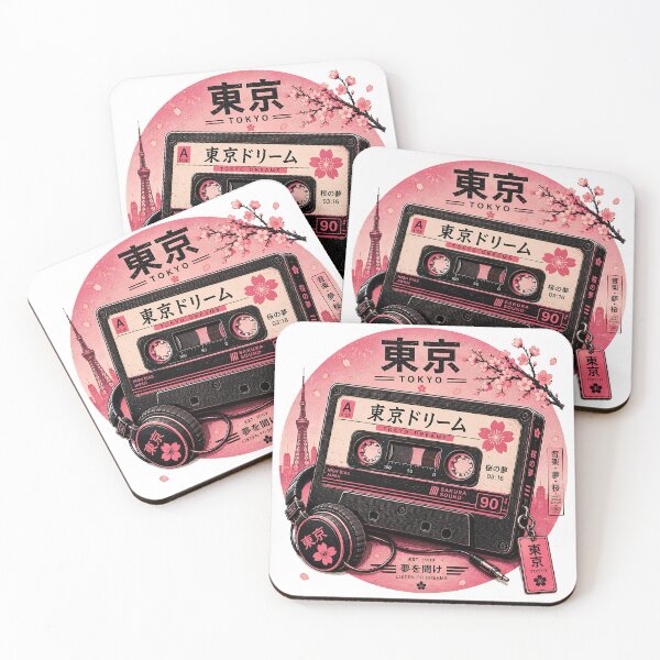 Item preview, Tokyo Dreams Sakura Cassette Tape Vaporwave Retro Japan Aesthetic T-Shirt designed and sold by Digital Culture Studio.