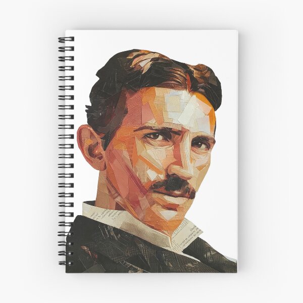 Item preview, Nikola Tesla – Inventor Collage Portrait Art Print | Electricity Science Engineering Poster designed and sold by OzzFrequency.