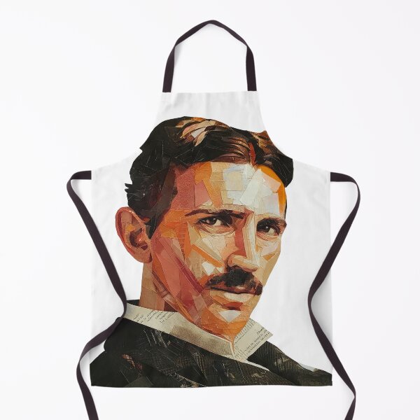Item preview, Nikola Tesla – Inventor Collage Portrait Art Print | Electricity Science Engineering Poster designed and sold by OzzFrequency.