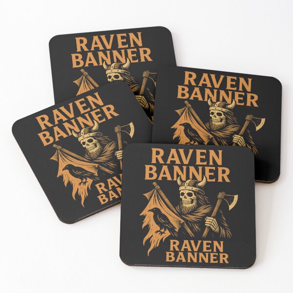 Item preview, Raven Banner Viking Skeleton Warrior Battle Axe designed and sold by Mythborn Saga.