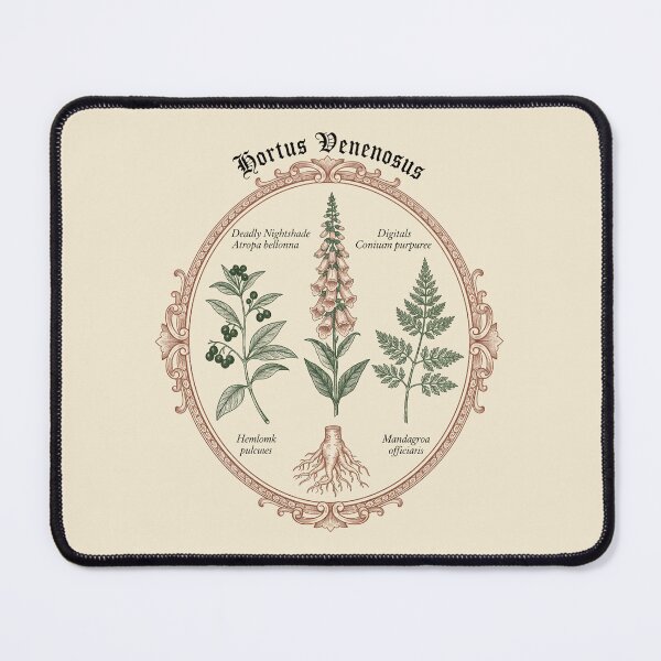 Item preview, Dark Cottagecore Poison Garden Botanical Print Hortus Venenosus designed and sold by PixelQ.