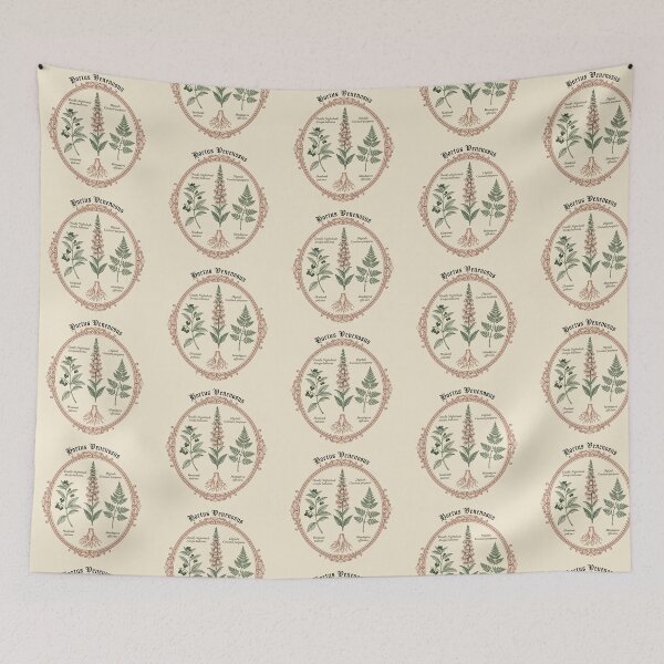 Item preview, Dark Cottagecore Poison Garden Botanical Print Hortus Venenosus designed and sold by PixelQ.