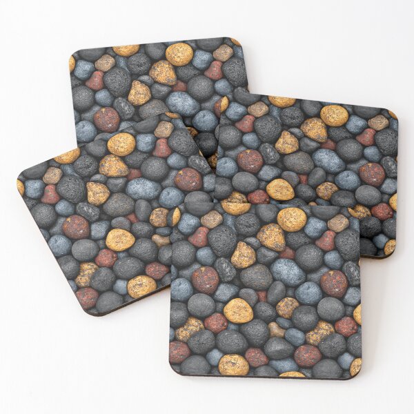 Item preview, Smooth Blue Brown and Grey River Pebbles designed and sold by Piotrek0001.