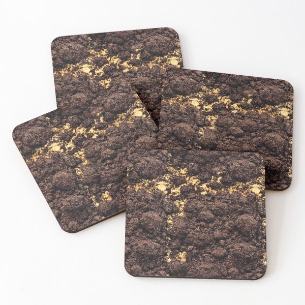Item preview, Dark Brown Soil with Gold Flecks Texture designed and sold by Piotrek0001.