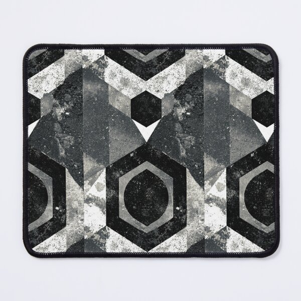 Item preview, Distressed Black and White Geometric Hexagon Pattern designed and sold by Piotrek0001.