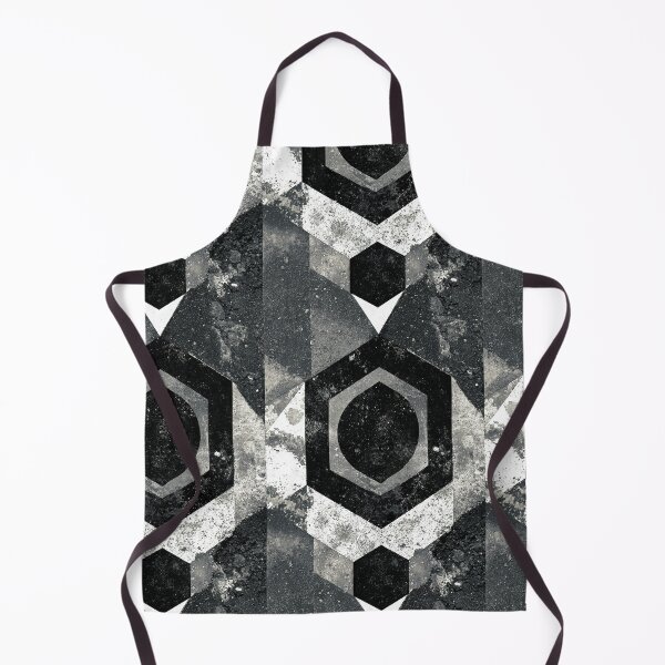 Item preview, Distressed Black and White Geometric Hexagon Pattern designed and sold by Piotrek0001.