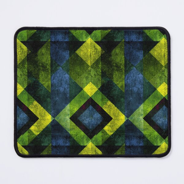 Item preview, Dark Green and Yellow Grunge Geometric Pattern designed and sold by Piotrek0001.