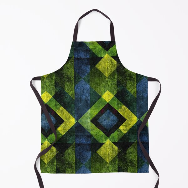 Item preview, Dark Green and Yellow Grunge Geometric Pattern designed and sold by Piotrek0001.