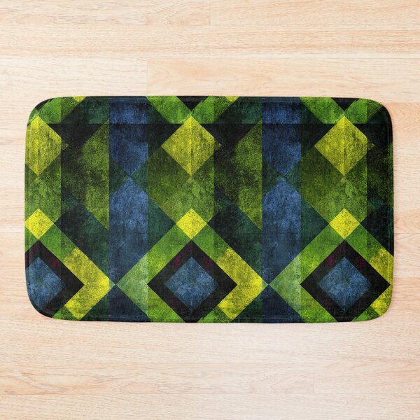 Item preview, Dark Green and Yellow Grunge Geometric Pattern designed and sold by Piotrek0001.