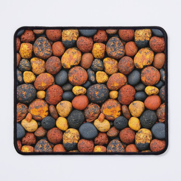 Item preview, Warm Orange and Brown Round Pebble Mosaic designed and sold by Piotrek0001.