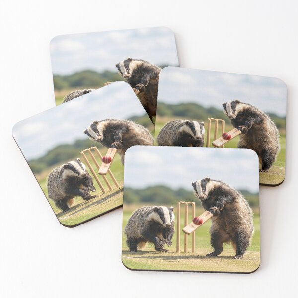 Item preview, Badgers Play Game of Cricket designed and sold by Tridentulus.