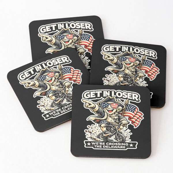 Item preview, Get In Loser We’re Crossing The Delaware Funny George Washington BMX Meme  designed and sold by VibeOffline Studio.