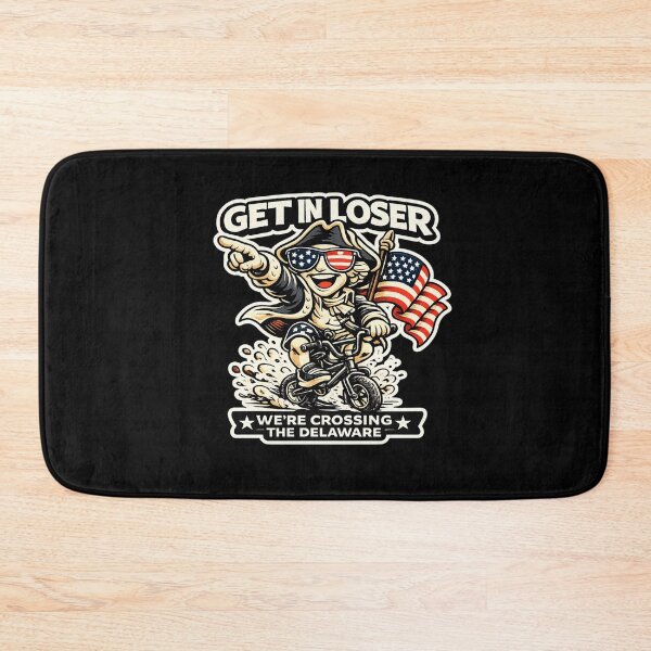 Item preview, Get In Loser We’re Crossing The Delaware Funny George Washington BMX Meme  designed and sold by VibeOffline Studio.