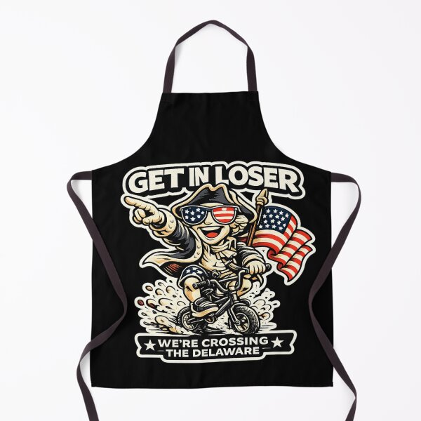 Item preview, Get In Loser We’re Crossing The Delaware Funny George Washington BMX Meme designed and sold by VibeOffline Studio.
