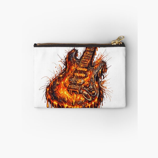 Item preview, Molten Metal Guitar T-Shirt | Fiery Melting Electric Guitar Art designed and sold by XxZainStylexX.