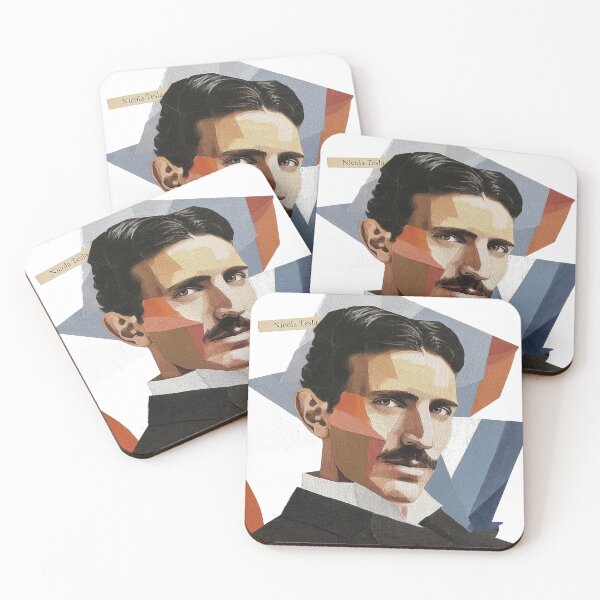 Item preview, Nikola Tesla – Inventor Collage Portrait Art Print | Electricity Science Engineering Poster designed and sold by OzzFrequency.