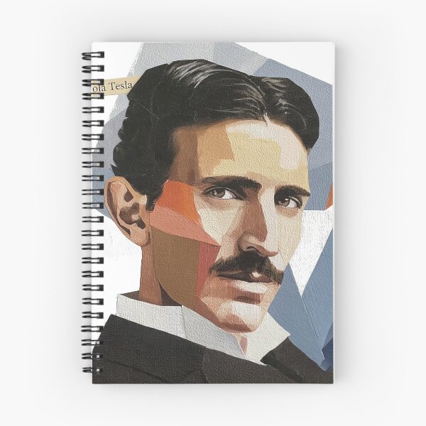 Item preview, Nikola Tesla – Inventor Collage Portrait Art Print | Electricity Science Engineering Poster designed and sold by OzzFrequency.