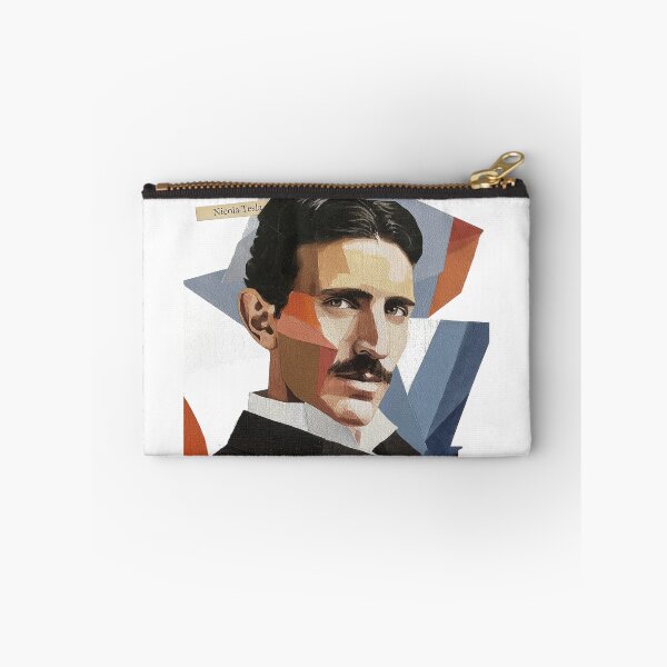 Item preview, Nikola Tesla – Inventor Collage Portrait Art Print | Electricity Science Engineering Poster designed and sold by OzzFrequency.