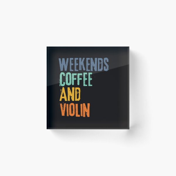 Item preview, Funny Retro Weekends Coffee and Violin designed and sold by WeirdlyRare.