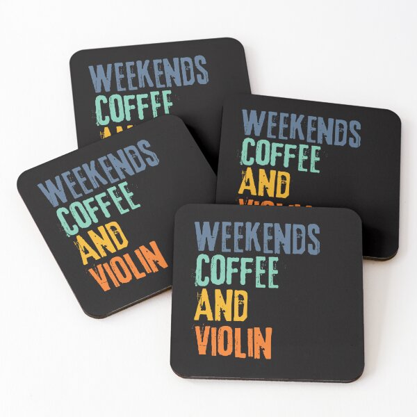 Item preview, Funny Retro Weekends Coffee and Violin designed and sold by WeirdlyRare.