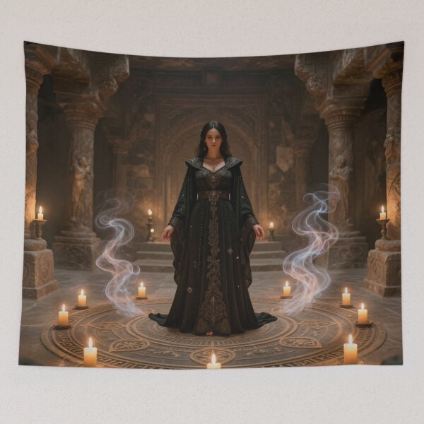 Item preview, Candlelight Mythical Art ancient temple designed and sold by tim tal.