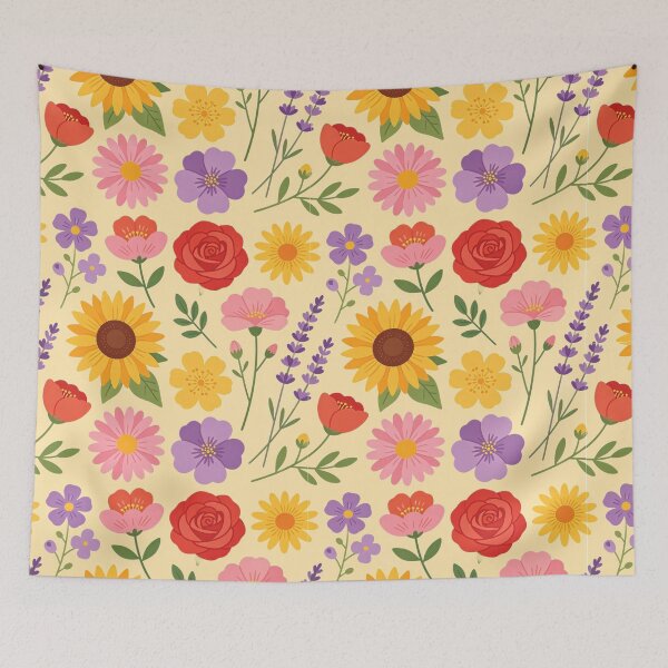 Item preview, Pretty, Yellow Floral pattern designed and sold by Andrea Kreates.
