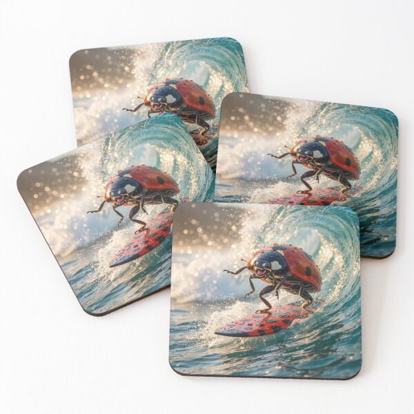 Item preview, Ladybug Surfer Feels the Stoke designed and sold by Tridentulus.