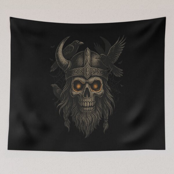 Item preview, Odin Raven Viking Skull Horned Helmet Glow Eyes designed and sold by Mythborn Saga.