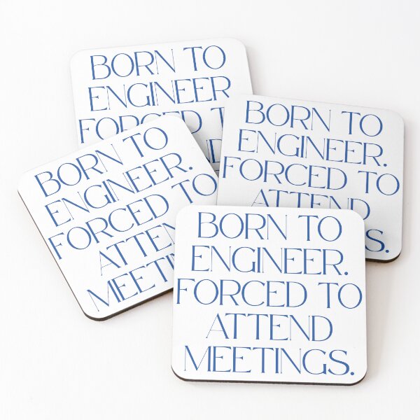 Item preview, Born to Engineer Forced to Attend Meetings Funny Engineer T-Shirt Office Humor Gift designed and sold by BananaPrint.