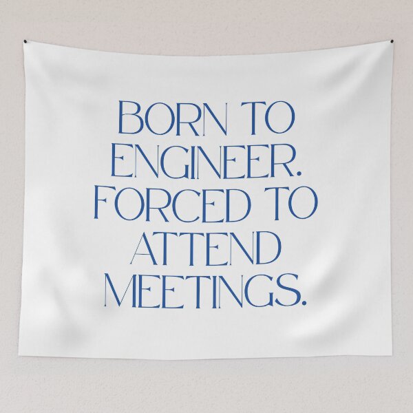 Item preview, Born to Engineer Forced to Attend Meetings Funny Engineer T-Shirt Office Humor Gift designed and sold by BananaPrint.