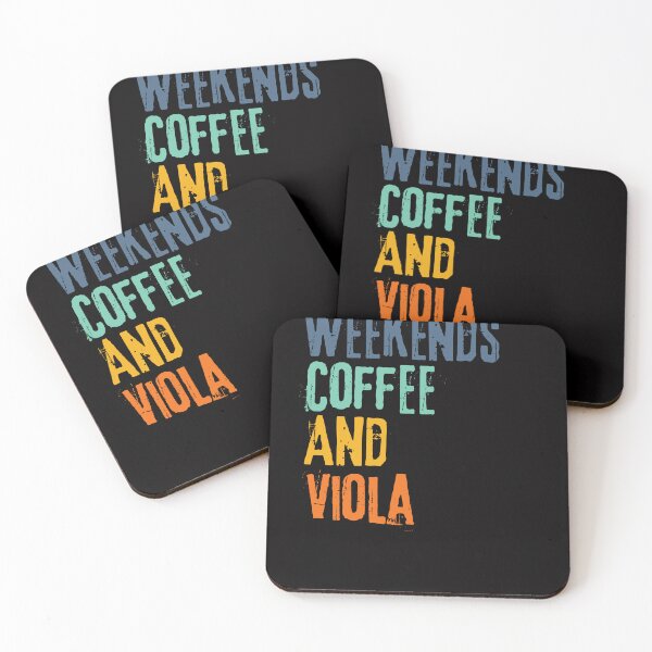 Item preview, Funny Retro Weekends Coffee and Viola designed and sold by WeirdlyRare.