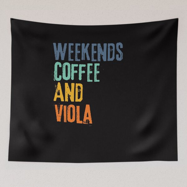 Item preview, Funny Retro Weekends Coffee and Viola designed and sold by WeirdlyRare.