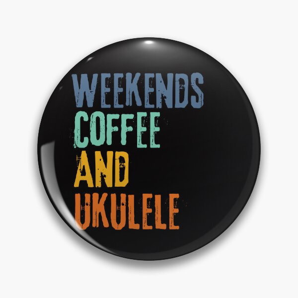 Item preview, Funny Retro Weekends Coffee and Ukulele designed and sold by WeirdlyRare.
