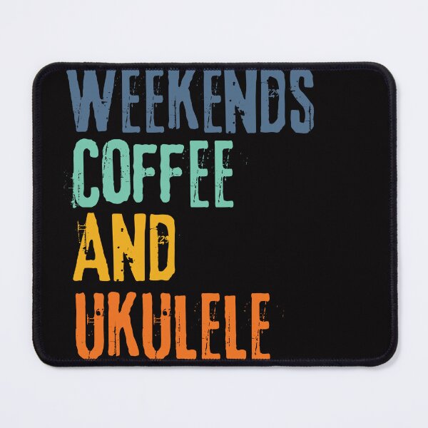 Item preview, Funny Retro Weekends Coffee and Ukulele designed and sold by WeirdlyRare.