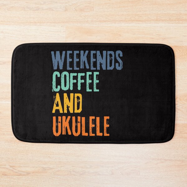 Item preview, Funny Retro Weekends Coffee and Ukulele designed and sold by WeirdlyRare.