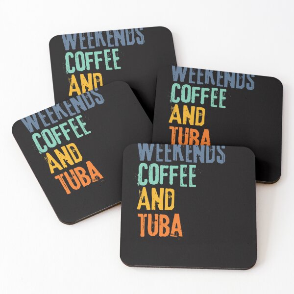 Item preview,  Funny Retro Weekends Coffee and Tuba designed and sold by WeirdlyRare.