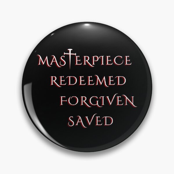 Item preview, Masterpiece Redeemed Forgiven Saved Cross Bible Christian designed and sold by Ceramic Scripture.