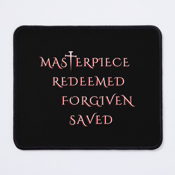 Item preview, Masterpiece Redeemed Forgiven Saved Cross Bible Christian designed and sold by Ceramic Scripture.