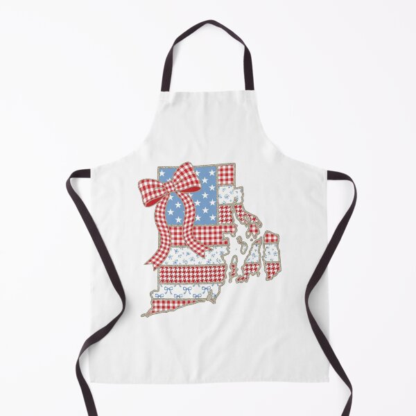 Item preview, Cute Patriotic Rhode Island Map with Red Gingham Bow designed and sold by Paper Drip.