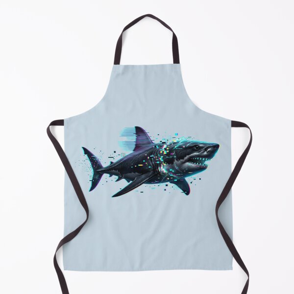Item preview, Glitch Shark Crash Neon Binary Digital Glitchbeasts designed and sold by GhezArt.