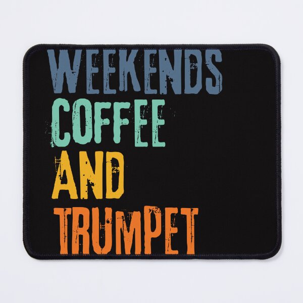 Item preview, Funny Retro Weekends Coffee and Trumpet designed and sold by WeirdlyRare.