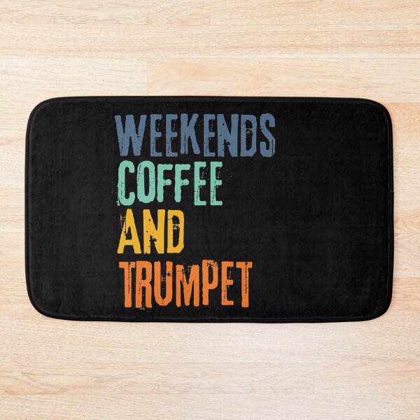 Item preview, Funny Retro Weekends Coffee and Trumpet designed and sold by WeirdlyRare.