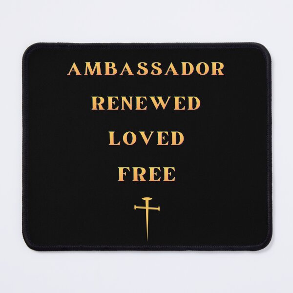 Item preview, Ambassador Renewed Loved Free Positive Bible Verse Christian designed and sold by Ceramic Scripture.