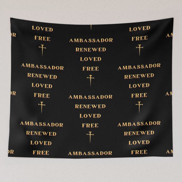 Item preview, Ambassador Renewed Loved Free Positive Bible Verse Christian designed and sold by Ceramic Scripture.
