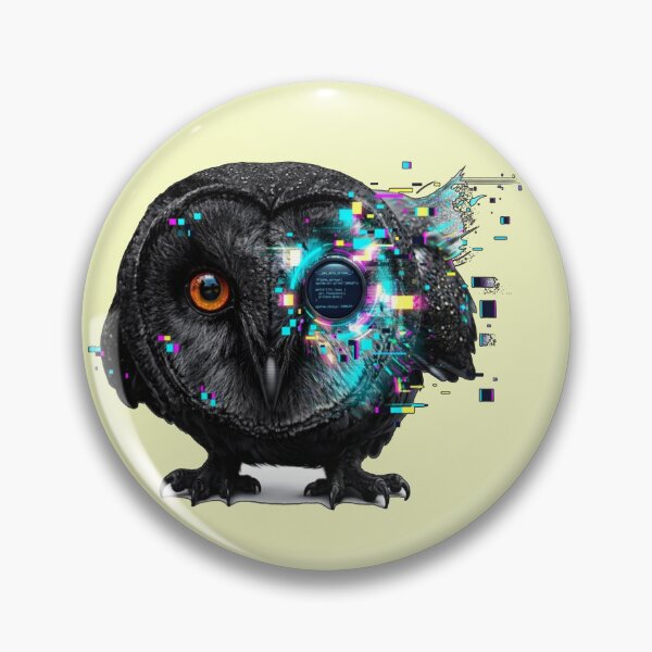 Item preview, Glitch Owl Exe Neon Code Digital Glitchbeasts designed and sold by GhezArt.