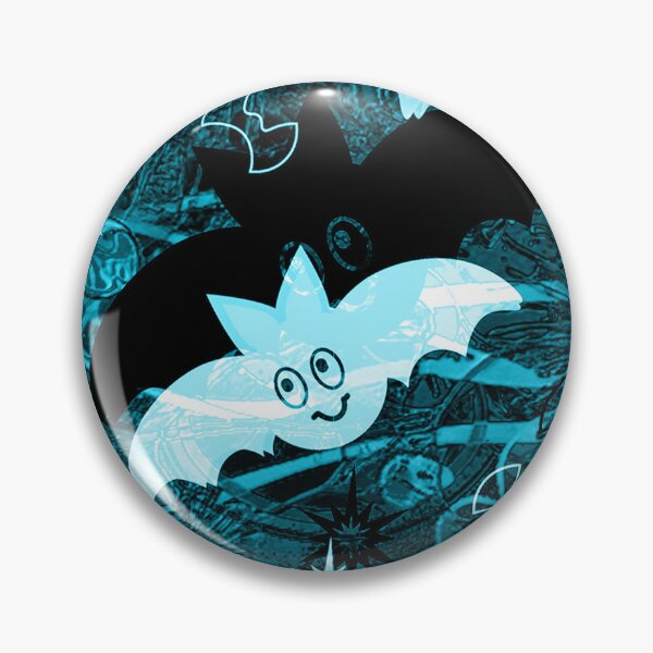 Item preview, Kawaii Gothic Bats — Spooky Cute Cyan Halloween Pattern designed and sold by BatNature.